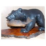 WWT008 Hand Carved Wood Ainu Black Bear