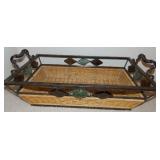 WWT024 Unique Metal & Glass Magazine Tray