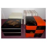 WWT030 Tiered Lacquer Bento Boxes 