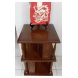 WWT039 Cherrywood Book Shelf & Leather-bound Book