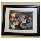 PPP004 Framed Cat Picture 