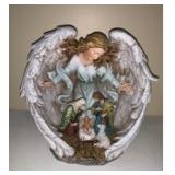 PPP015 Angel with Holy Family Sculpture