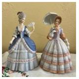 PPP023- (2) Vintage Lenox Porcelain Figurines