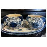 PPP024- Temptations Blue Old World Ovenware