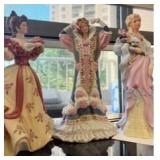 PPP032- 3 Beautiful Vintage Porcelain Princess Figurines