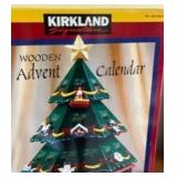 PPP055- Large Kirkland Signiture Wooden Christmas Tree Advent Calendar