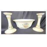 PPP068 - Lenox Collection Bowl and Candle Sticks 