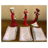 PPP092- (3) Elegance Of Coca Cola Collection Figurines