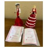 PPP093- (2) Vintage Elegance Of Coca Cola Collection Figurines