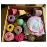 PPP105- Mystery Lot Of Yarn & Knitting/ Crocheting Supplies