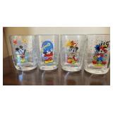 PPP108- 4 McDonald’s Collectible Glass Cups 2000 Walt Disney 