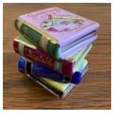 PPP151- Collectible Atelier De Limoges France Gardening 123 Books Trinket Box