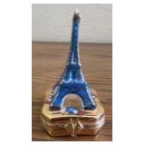 PPP152- Collectible Atelier De Limoges France Effiel Tower Trinket Box