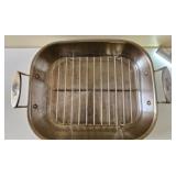PPP194-All-Clad Stainless Large Flared Roaster With Rack