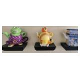 PPP240 - Frog, Lion and Hen Teapot/Teacups