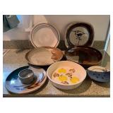 WWW074 Various Ceramic Art Pottery Dishes 
