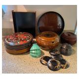 WWW080 Japanese Lacquer Ware Dishes & Trays