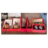 WWW088- Carved Stone Chinese Chops And Iron Baoding Balls 