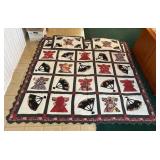 WWW154 Japanese Design Patchwork Quilt Blanket & Pillow Shams