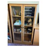 WWW165- Wooden (3) Tier Glass Door Cabinet