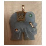 WWW306 Jade Elephant Pendant