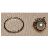 WWW310 14K Gold Ring & Single Earring