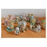 ADC018 Enesco Cherished Teddies Bear Figurines Lot