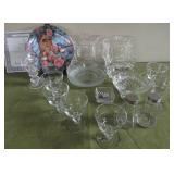 ADC061 Vintage Cut Clear Glassware & Royal Doulton