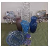 ADC062 Unique Glassware Lot & Collectible Plates