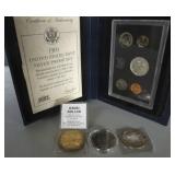 ADC118 1969 U.S. Mint Silver Proof Set & Hawaii Coins