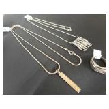 ADC092 Silver Necklaces and Ring