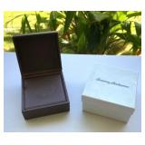 HKC025 Cheers! Set of Six Tommy Bahama Leather? Coasters in Leather Box w/Gift Box NEW?