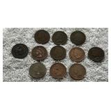 HKC301 ~ Indian Head Penny Lot (1887 ~ 1907)