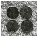 HKC303 ~ A quartet of 1943 Zinc-Coated STEEL Penny