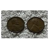 HKC304 ~ A pair of Lincoln Wheat Ear Penny (1950) 