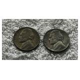HKC308 ~ Wartime (Silver Alloy ~ 1943) Nickels minted in Philadelphia