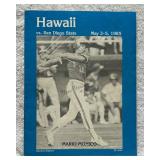 HKC333 ~ Official Hawaii vs San Diego State Program - May 3-5, 1985. Signed by Mario Monico