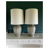 KKF021- 2 Ridged Modern Table Lamps