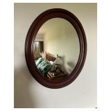 KKF040- Oval Wooden Framed Mirror