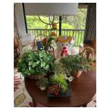 KKF055- Decorative Plants And Teddy Bear