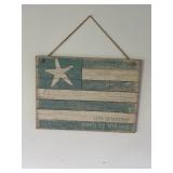 KKF095- Hanging Wood Wall Decor Down By The Sea