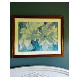 KKF098- Beautiful Blue Flower Design Painting in Woooden Frame