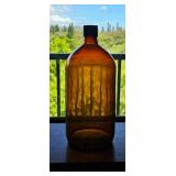 KKF100-Vintage Amber Duraglas Bottle