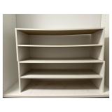 KKF108- (2) White Pressed Wood Shoe Racks
