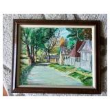 KKF132- Wood Framed Painting On Canvas
