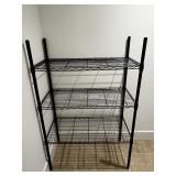 KKF195- Black Metal Wire 3-tier Shelving Unit