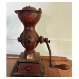 KKF205- Antique LF&C New Britain Conn Crown Cast Iron Coffee Grinder