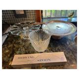 KKF230- Glass & Sliver Plated Serve Ware