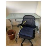 KKF262 Glass Office Desk with Chair and Accessories