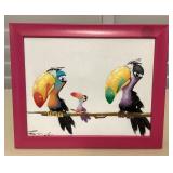 MMF010 Framed Original Painting Of Toucans 